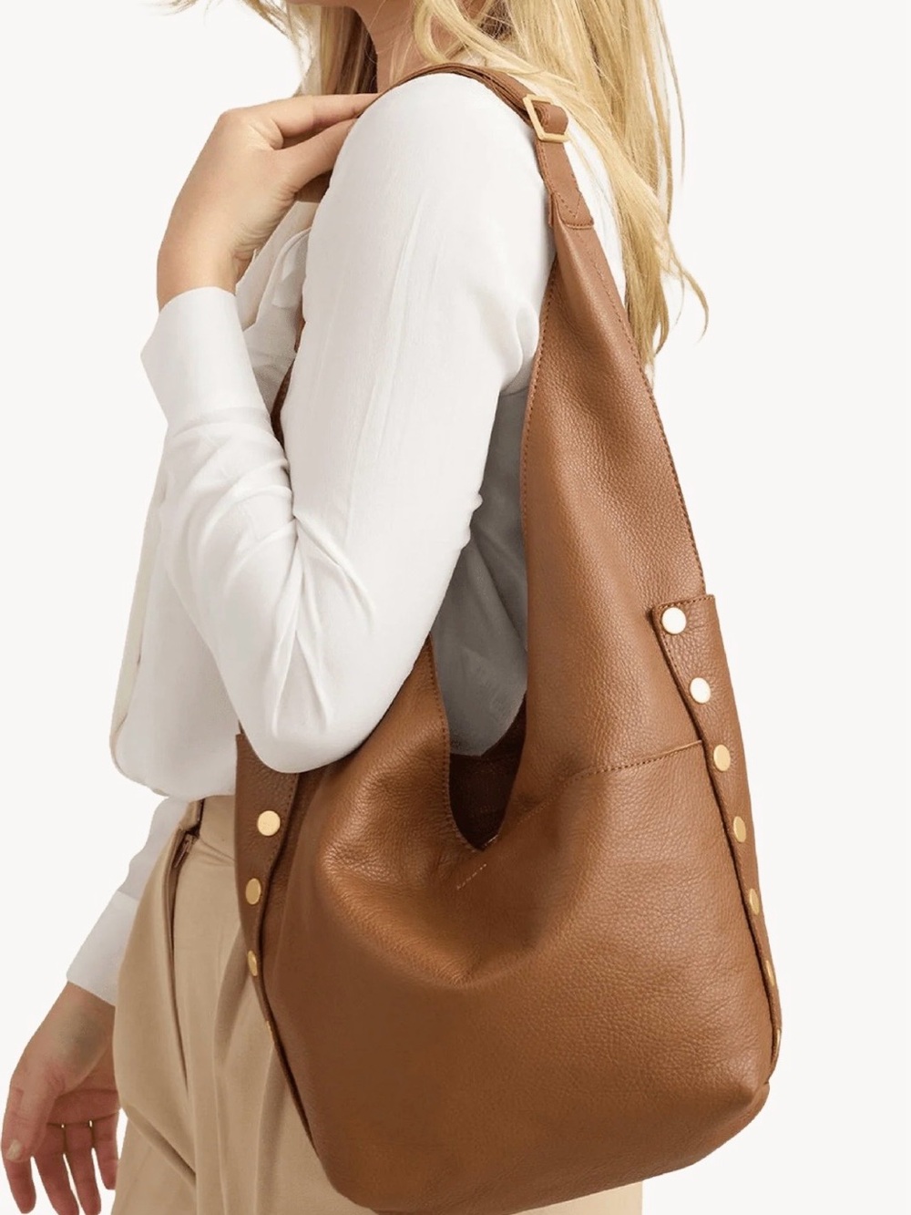 Hammitt Large Tom Mahogany Pebble Leather Shoulder Bag - Picture 10 of 11